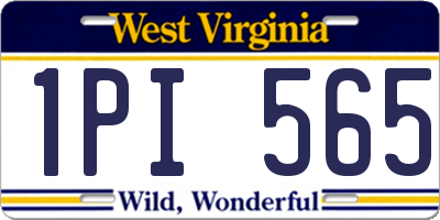 WV license plate 1PI565