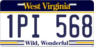 WV license plate 1PI568