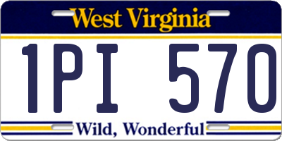 WV license plate 1PI570
