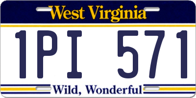 WV license plate 1PI571