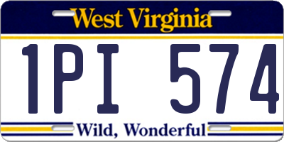 WV license plate 1PI574