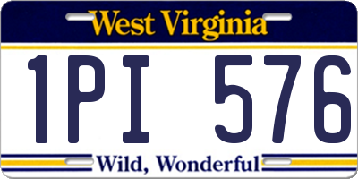 WV license plate 1PI576
