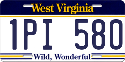 WV license plate 1PI580