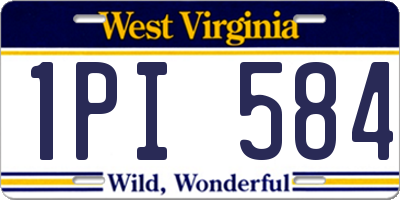 WV license plate 1PI584