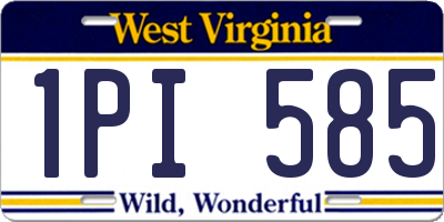 WV license plate 1PI585