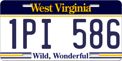 WV license plate 1PI586