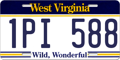 WV license plate 1PI588