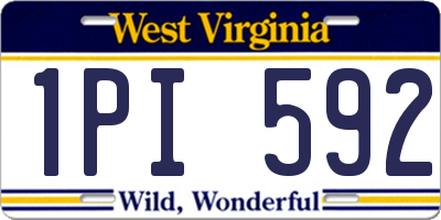 WV license plate 1PI592