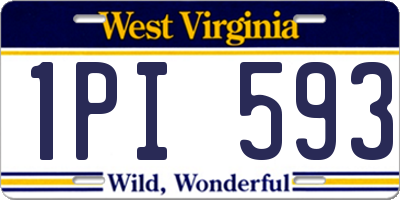 WV license plate 1PI593