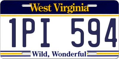 WV license plate 1PI594