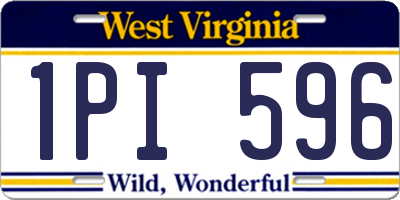 WV license plate 1PI596