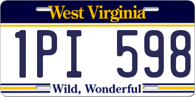 WV license plate 1PI598