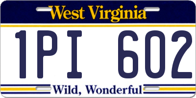 WV license plate 1PI602