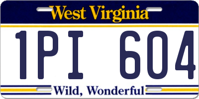 WV license plate 1PI604