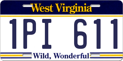 WV license plate 1PI611