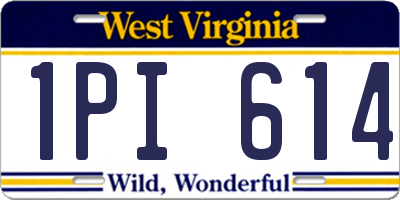 WV license plate 1PI614