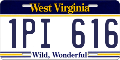 WV license plate 1PI616