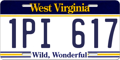 WV license plate 1PI617
