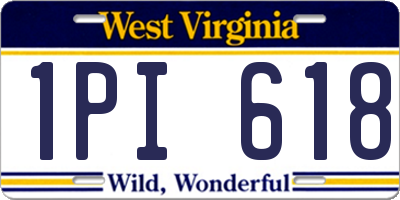 WV license plate 1PI618