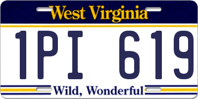 WV license plate 1PI619