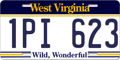WV license plate 1PI623