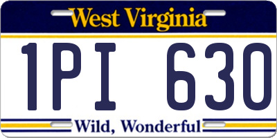 WV license plate 1PI630
