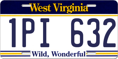 WV license plate 1PI632
