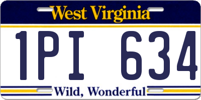 WV license plate 1PI634