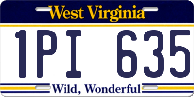 WV license plate 1PI635