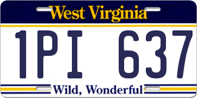 WV license plate 1PI637