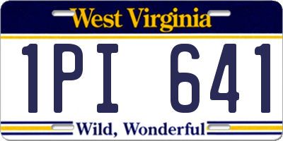 WV license plate 1PI641