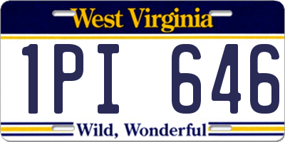 WV license plate 1PI646
