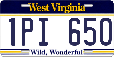 WV license plate 1PI650