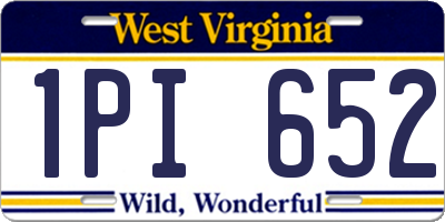 WV license plate 1PI652