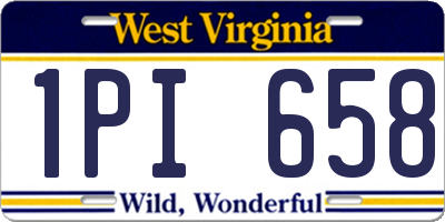 WV license plate 1PI658