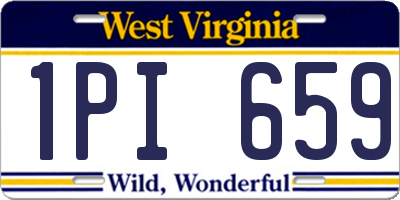 WV license plate 1PI659