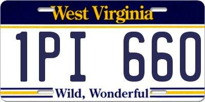 WV license plate 1PI660
