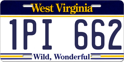 WV license plate 1PI662