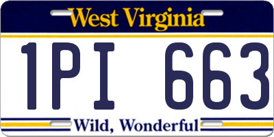 WV license plate 1PI663