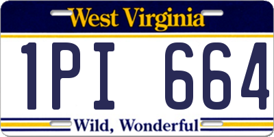 WV license plate 1PI664