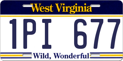 WV license plate 1PI677