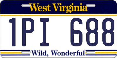 WV license plate 1PI688