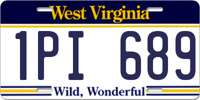 WV license plate 1PI689