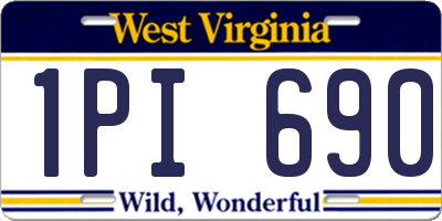 WV license plate 1PI690