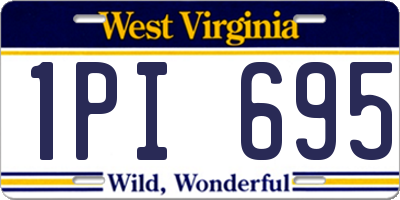 WV license plate 1PI695