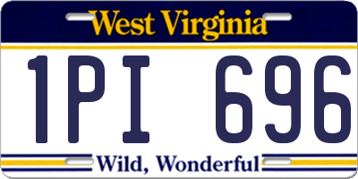 WV license plate 1PI696