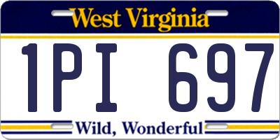 WV license plate 1PI697