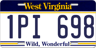 WV license plate 1PI698