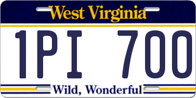 WV license plate 1PI700