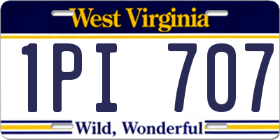 WV license plate 1PI707